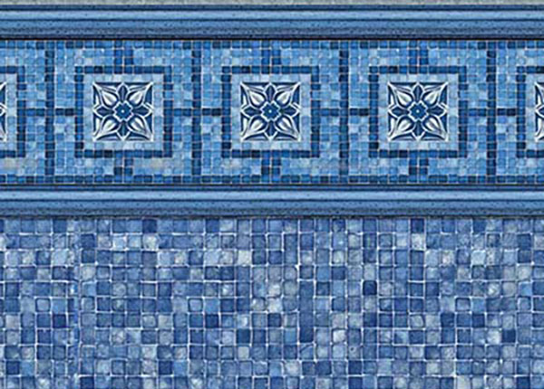 Vintage mosaic blue